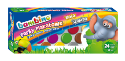 Farby plakatowe BAMBINO w słoiczkach 24 x 10ml 