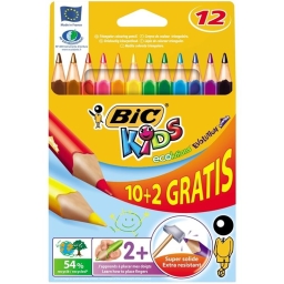 Kredki BIC Triangle 12 kolorów ołówkowe, trójkątne 2+ 