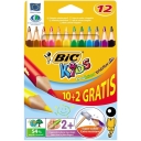 Kredki BIC Triangle 12 kolorów ołówkowe, trójkątne 2+ 