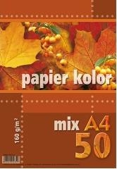 Papier A4 160g/m2 mix 5 kol. - 50ark.