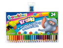 Kredki BAMBINO drewniane 24 kol. z temperówką 