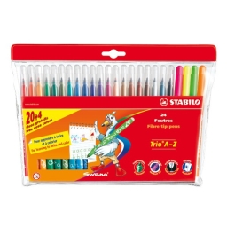 Flamastry 24 kolory STABILO trójkątne