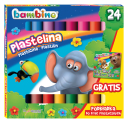 Plastelina  BAMBINO 24 kolorów + podkładka 