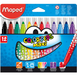 Flamastry 12kol. MAPED MAXI Colorpeps