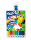 Kredki BAMBINO drewniane 10 kol. z temperówką 