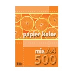 Papier A4 80g/m2 mix 5 kol. - 250ark.