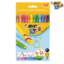 Kredki BIC wykręcane, 12 kolorów