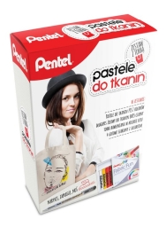 Pastele do tkanin PENTEL 7 kol. zestaw z torbą