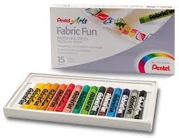 Pastele do tkanin PENTEL 15 kolorów / PTS-15 /