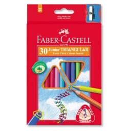 Kredki Faber Castell 30 kol. ołówkowe trójkątne 