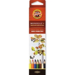 Kredki akwarelowe KOH-I-NOOR Mondeluz 6 kolorów / 3715 /