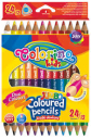 Kredki dwukolorowe 12/24kol. Colorino trójkątne JUMBO