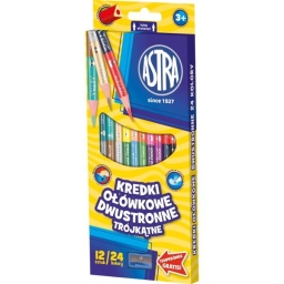 Kredki dwustronne ASTRA 12=24 kol.