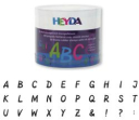 Stemple HEYDA drewniane alfabet