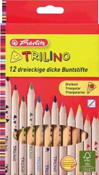 Kredki HERLITZ grube, trójkątne 12kol.