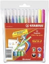 Flamastry STABILO Trio trójkątne, spieralne - komplet  12szt.