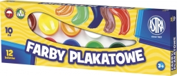 Farby plakatowe ASTRA w słoiczkach, 10 ml x 12 kol. 
